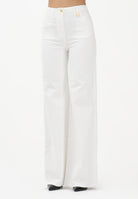 ELISABETTA FRANCHI Jeans a palazzo avorio da donna PJ23N61E2 360 ELISABETTA FRANCHI 