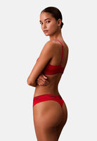 CALVIN KLEIN Perizoma rosso da donna con elastico logato LV00QF8549 VMT CALVIN KLEIN 
