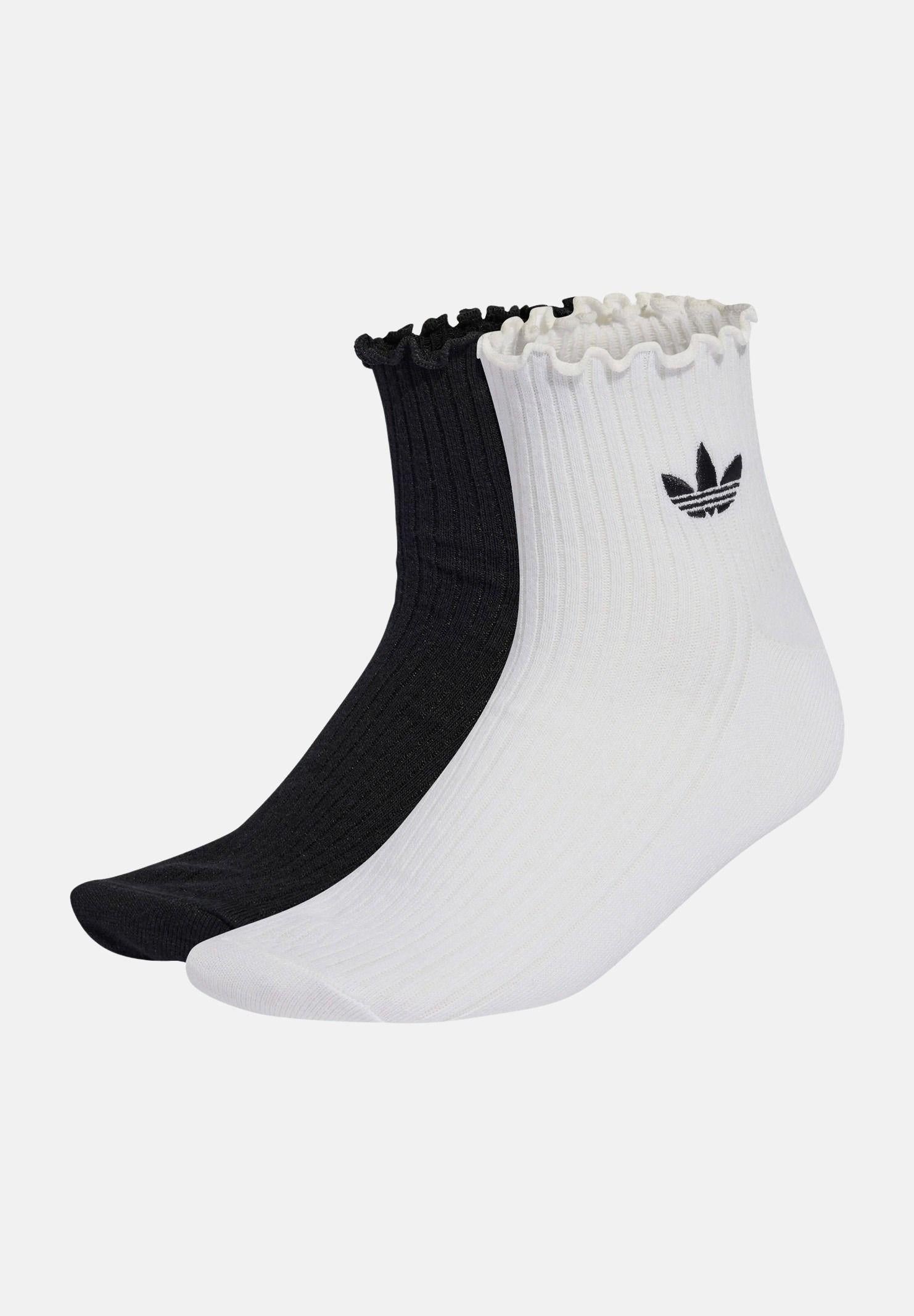 ADIDAS ORIGINALS Calzini (2 paia) Ruffle bianchi e neri da donna KD8367 . ADIDAS ORIGINALS 