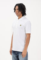 LYLE & SCOTT Polo a manica corta bianca da uomo con patch logo golden eagle SP400VOG 626 LYLE & SCOTT 