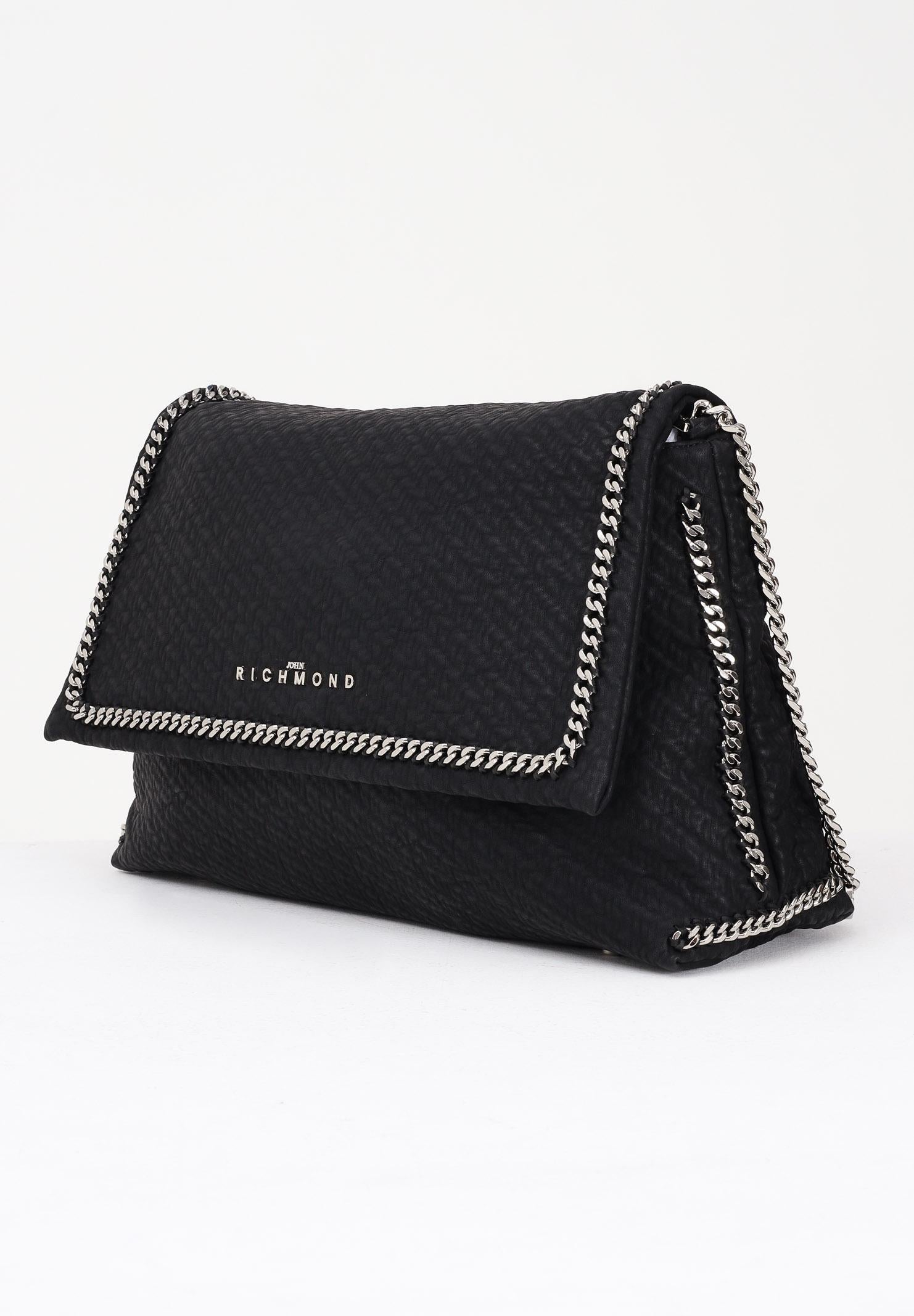 RICHMOND Shopper nera da donna con logo e rifinitura catena RWA25202BO BL RICHMOND 