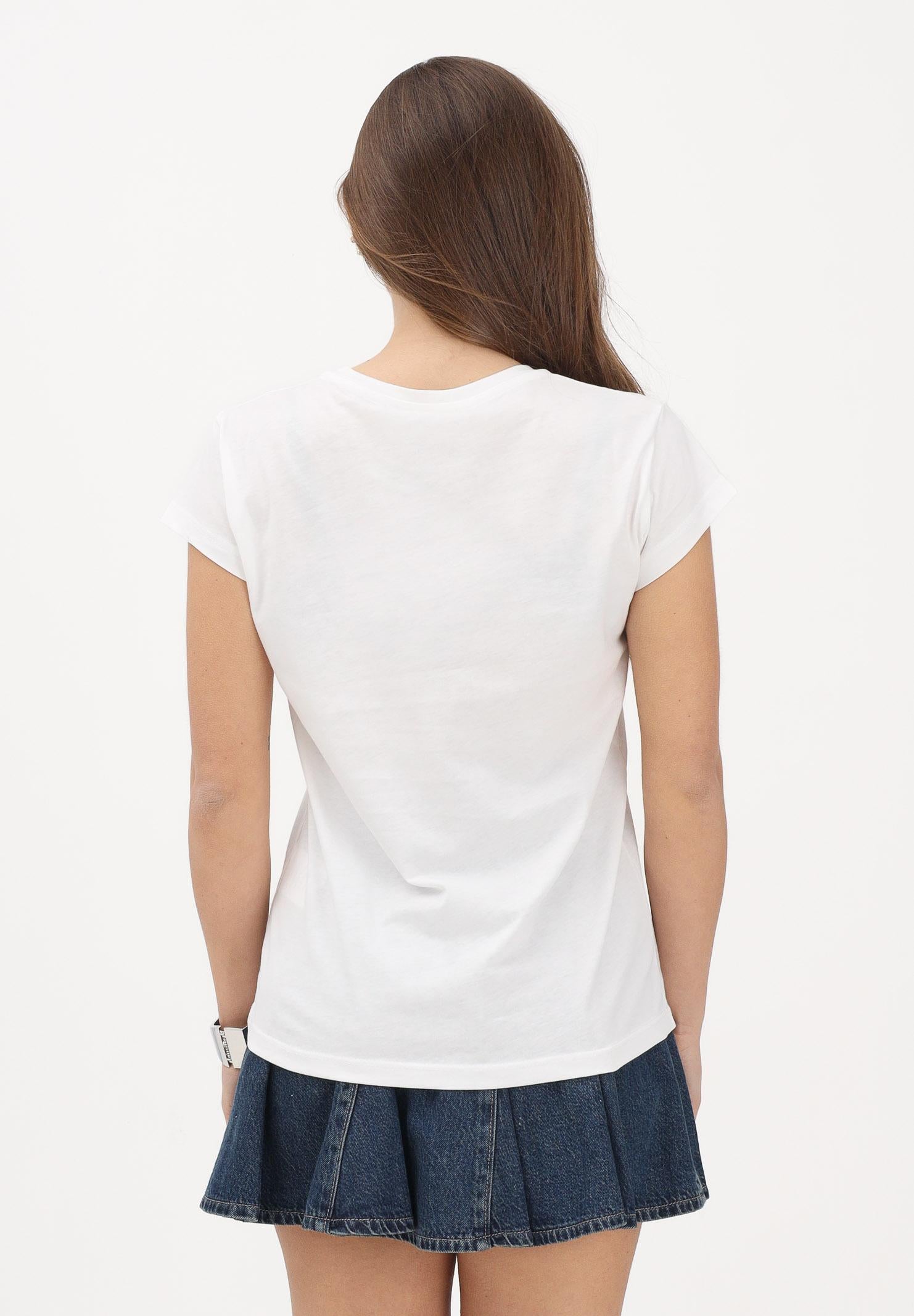 VICOLO T-shirt a manica corta bianca da donna con stampa RAB0599 02 VICOLO 