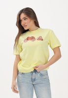 PALM ANGELS T-shirt a manica corta gialla per donna, ragazzi e bambini con stampa orso PGAA002S26JER002 020 PALM ANGELS 