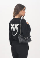 PINKO Maglioncino girocollo nero da donna con maxi logo 105561A2SI ZZ2 PINKO 