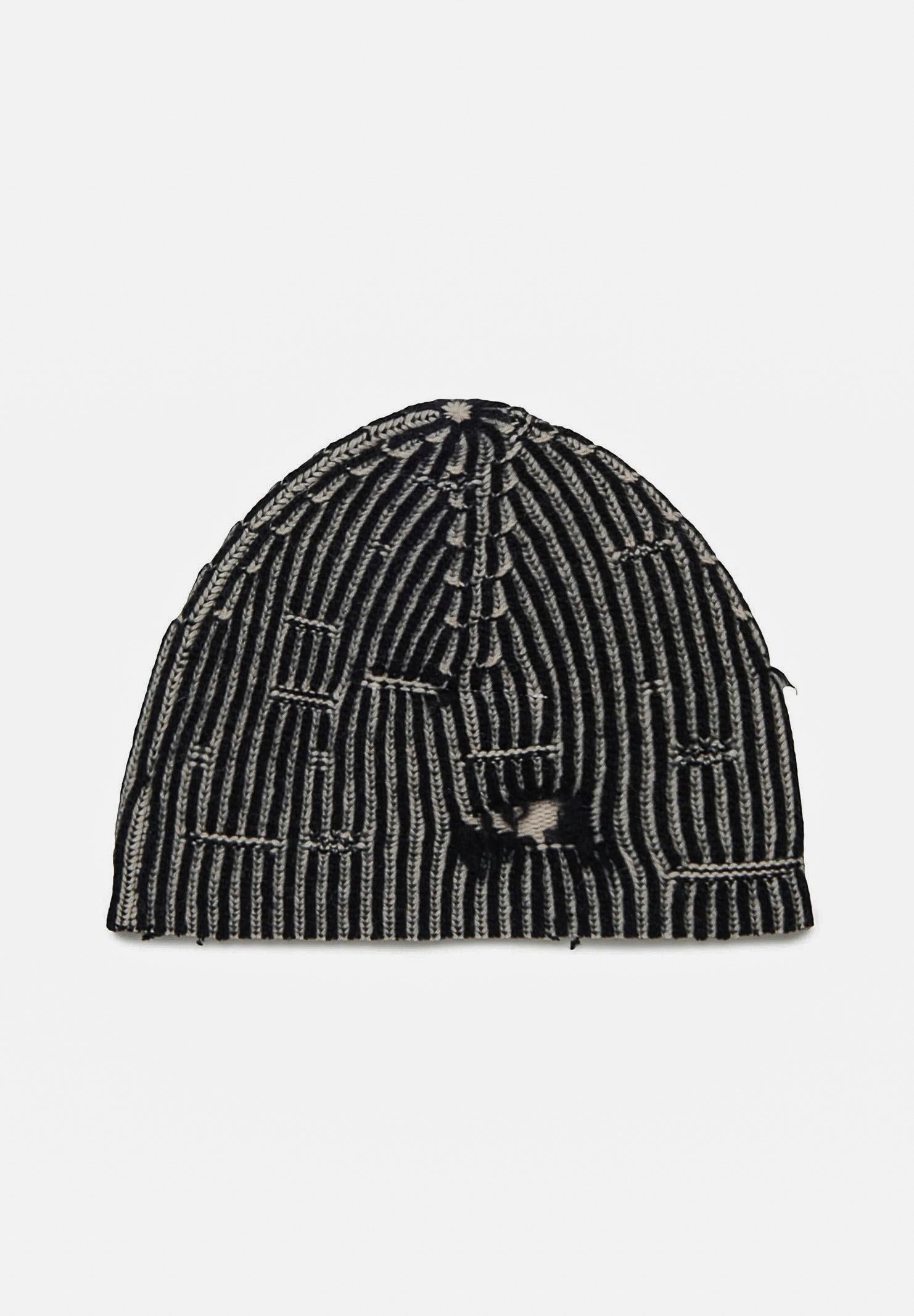 MAISON MARGIELA Berretto per uomo e donna  in lana a coste a coste bicolor con Numeric logo M60913MM06K M6C39 MAISON MARGIELA 