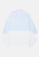 Abito corto bianco e azzurro per donna e bambina composto da camicia e t-shirt M60640MM014 M6C24 MAISON MARGIELA 