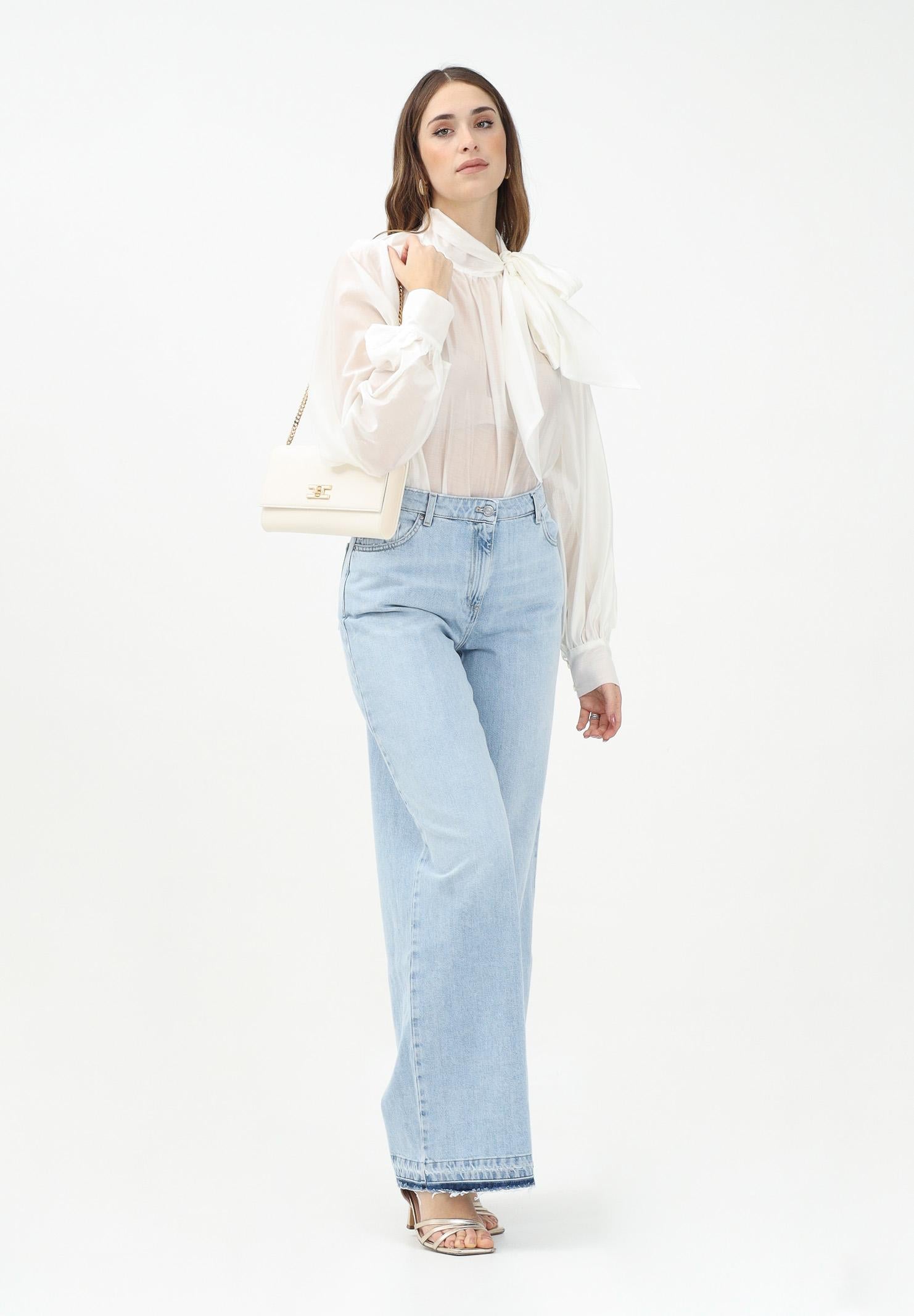 VICOLO Jeans a palazzo in denim chiaro da donna DD5142 ADE VICOLO 