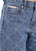 CALVIN KLEIN JEANS Jeans in denim chiaro da donna con motivo monogramma LV047D709GYY2  CALVIN KLEIN JEANS 