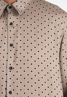 I'M BRIAN Camicia a manica lunga beige da uomo con fantasia CA3432 0028 I'M BRIAN 