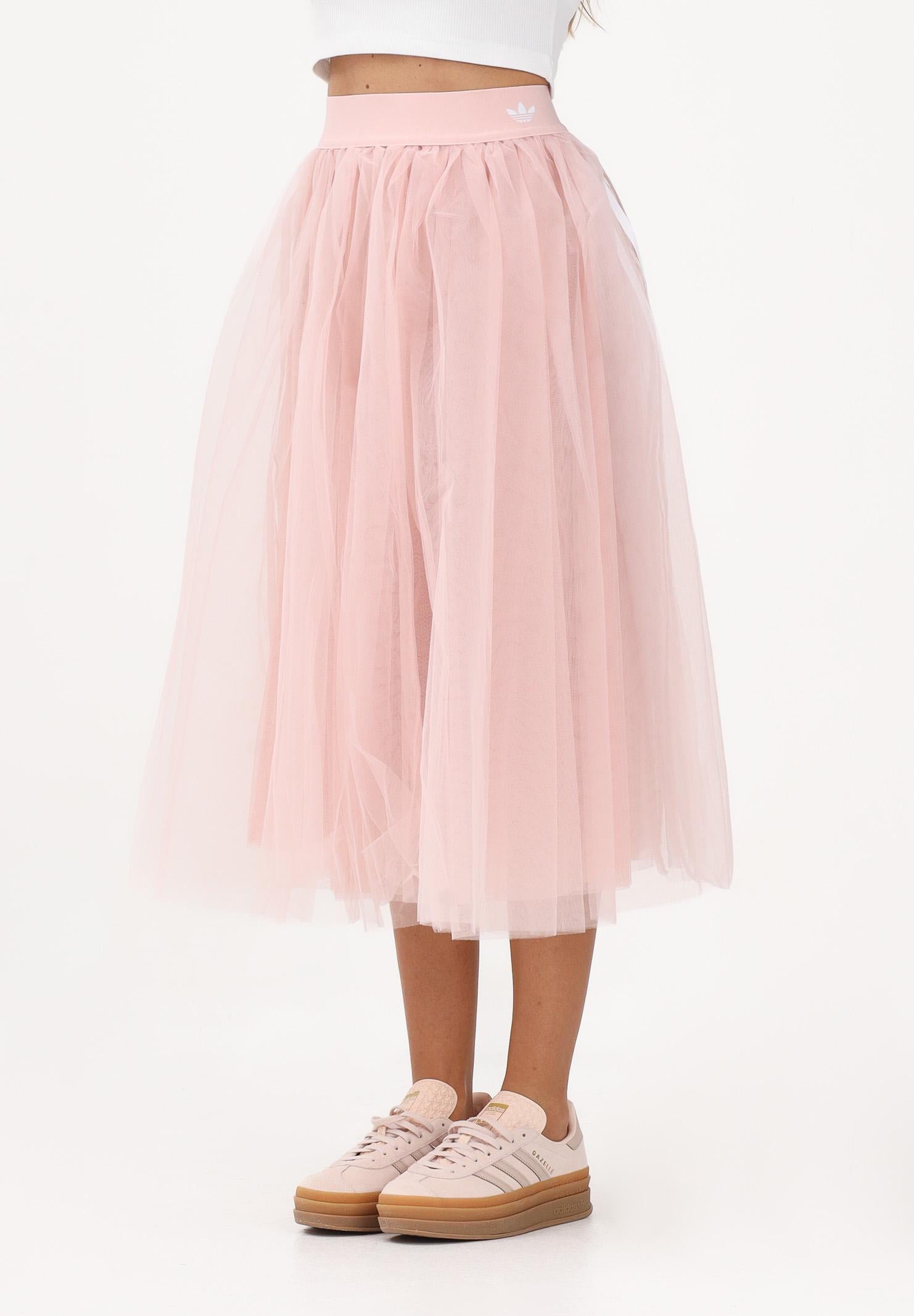 ADIDAS ORIGINALS Gonna midi in tulle rosa da donna KS6562 . ADIDAS ORIGINALS 