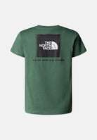 THE NORTH FACE T-shirt a manica corta Redbox verde per bambino e bambina NF0A89VTHCH1 . THE NORTH FACE 