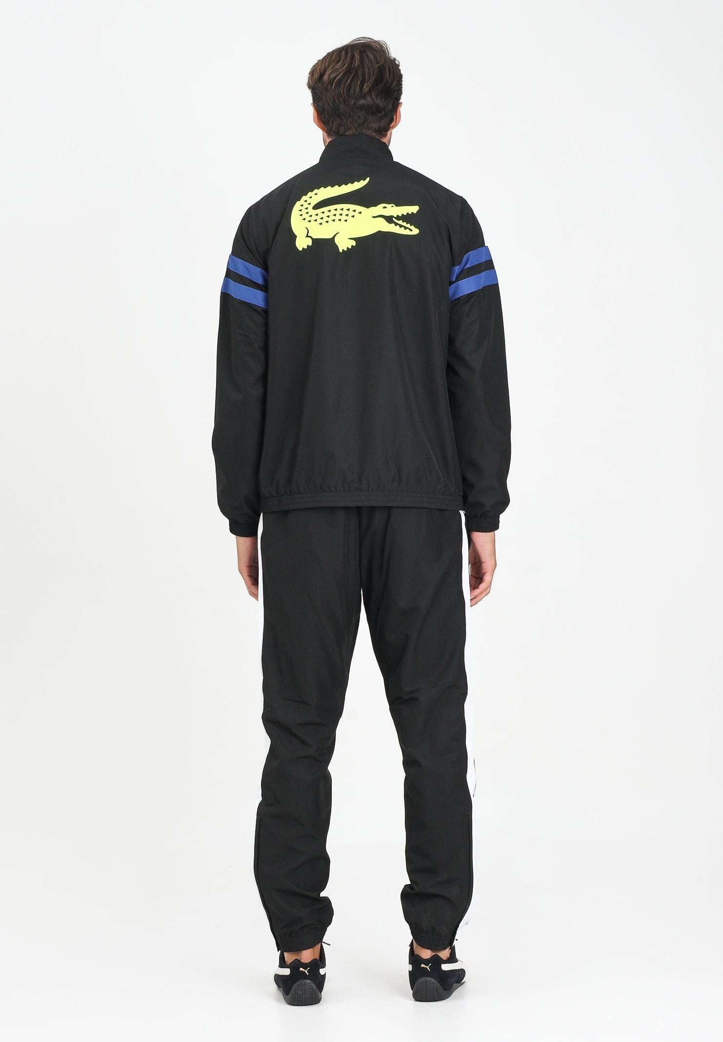 LACOSTE Tuta nera da uomo con maxi stampa sul retro WH4766 7LI LACOSTE 