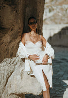 ELISABETTA FRANCHI Body panna da donna con drappeggi BO00456E2 DZ9 ELISABETTA FRANCHI 