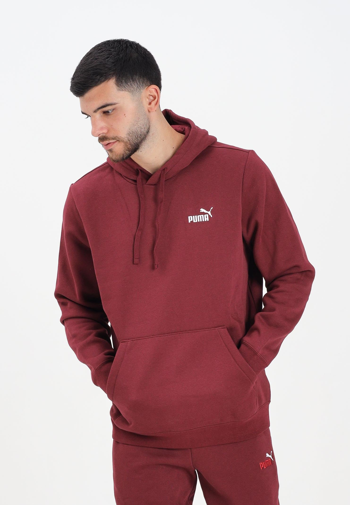 PUMA Felpa con cappuccio Essentials bordeaux da uomo 682575 96 PUMA 