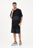 GCDS Shorts sportivo nero per uomo e donna con logo Z0MLQL230F004 999B GCDS 