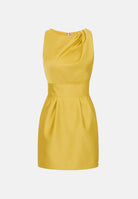 ELISABETTA FRANCHI abito corto elegante in duchesse giallo Sun donna. AB87561E2 EV4 ELISABETTA FRANCHI 
