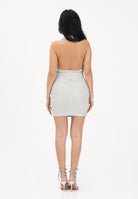 TWENTY FOURHAITCH Abito corto argento da donna con micro strass A0127ARG62P AR TWENTY FOURHAITCH 