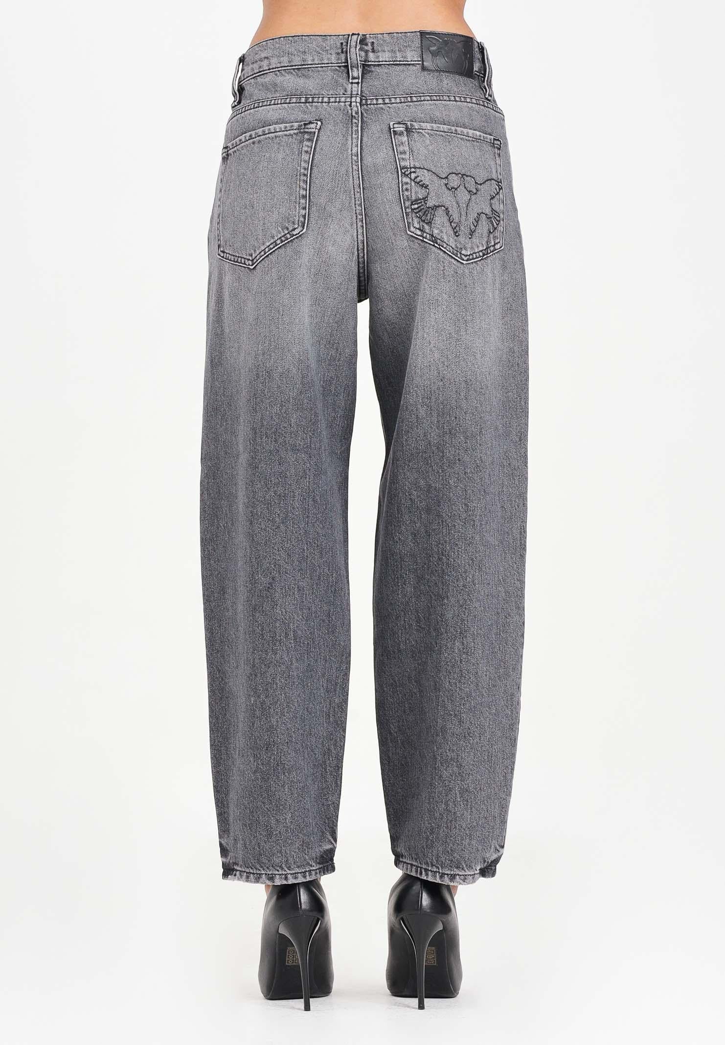 PINKO Jeans balloon in denim grigio da donna 103857A2RY PJ9 PINKO 
