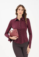 PATRIZIA PEPE Camicia a manica lunga bordeaux da donna 8C0784J303 M536 PATRIZIA PEPE 