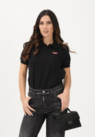 DSQUARED2 Polo a manica corta nera per donna, ragazzi e bambini con logo DQ3175D0AGD DQ900 DSQUARED2 