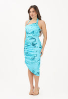 VERSACE JEANS COUTURE Abito midi azzurro da donna con stampa Wave Couture 80HAO913NS820 203 VERSACE JEANS COUTURE 