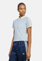 ADIDAS ORIGINALS Polo a manica corta TWEED azzurra da donna KX1872 . ADIDAS ORIGINALS 