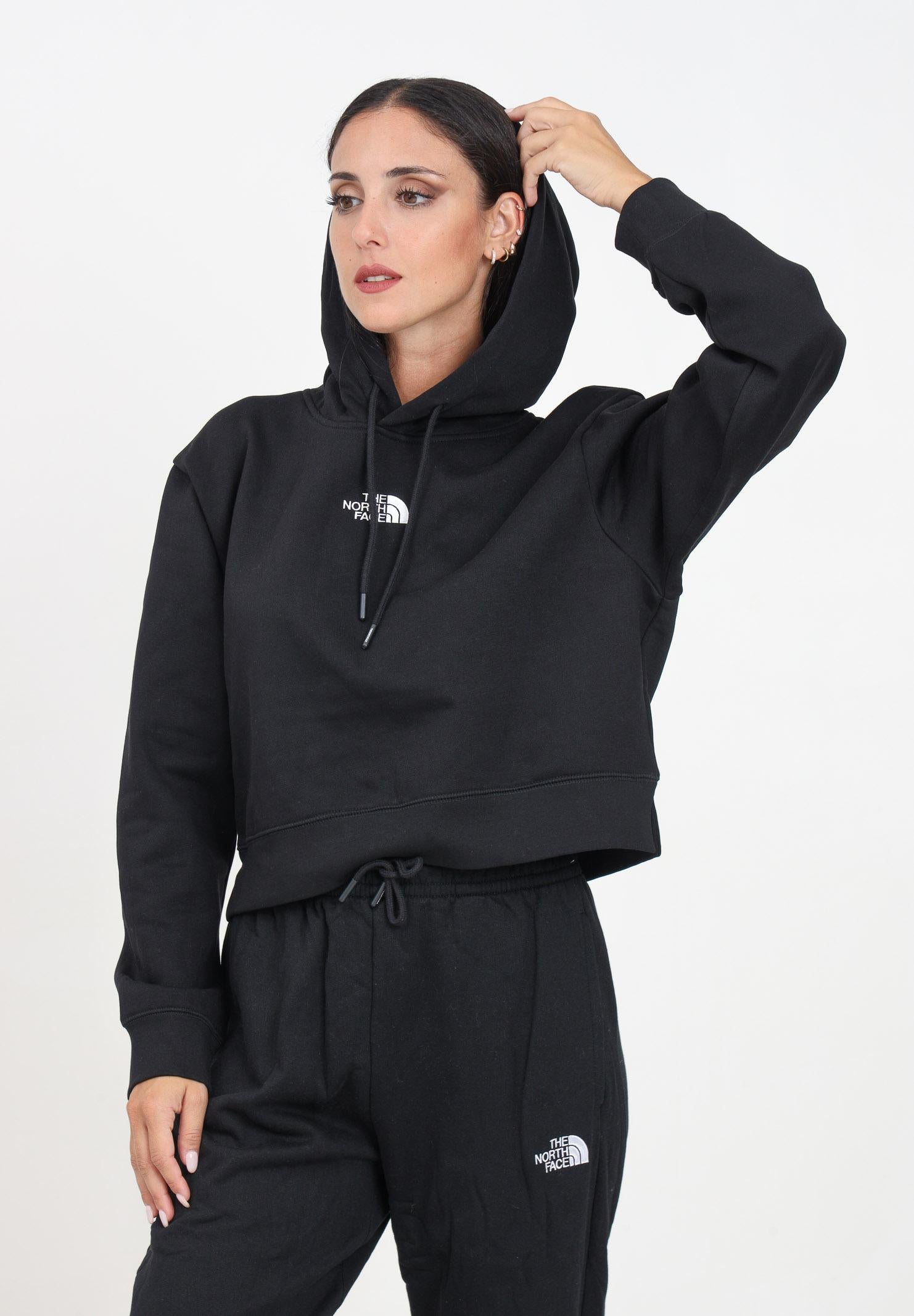THE NORTH FACE Felpa con cappuccio Essential Crop nera da donna NF0A89EXJK31  THE NORTH FACE 