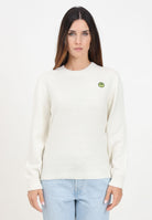 Maglioncino girocollo panna per donna e bambina rifinito da patch logo F4BKJUJP138 13 BARROW 