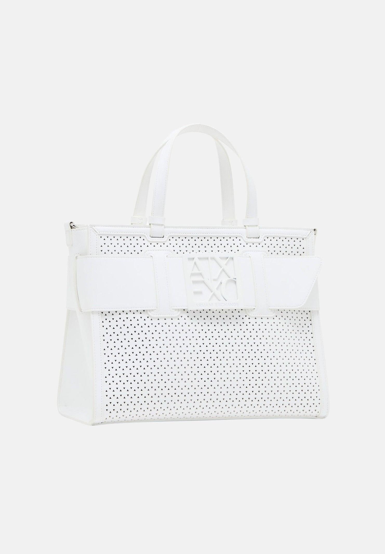 ARMANI EXCHANGE Shopper bianca da donna con logo XW000920AF22626 U0011 ARMANI EXCHANGE 