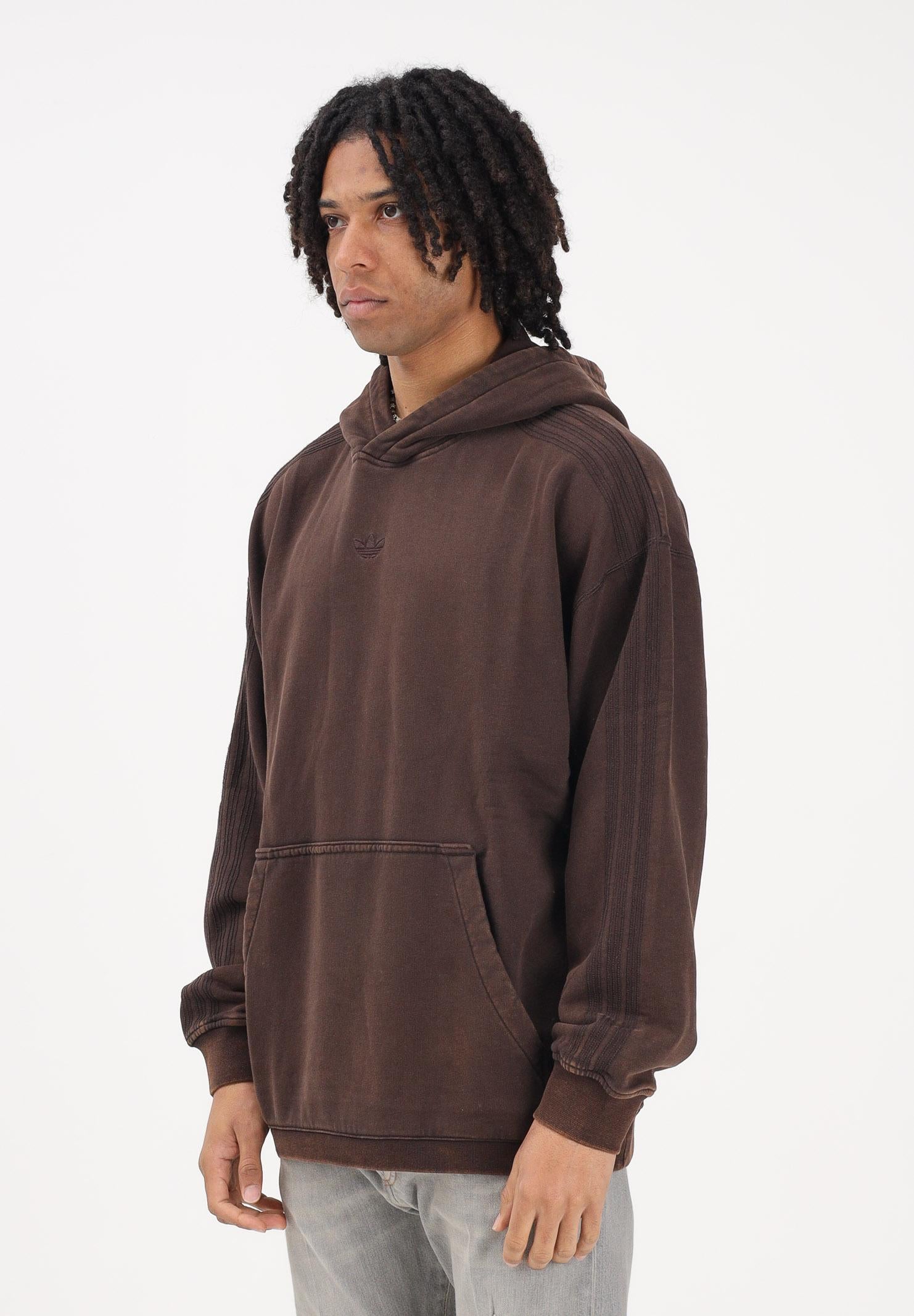 ADIDAS ORIGINALS Felpa con cappuccio Premium Essentials Retro Washed marrone da uomo KD2858 . ADIDAS ORIGINALS 