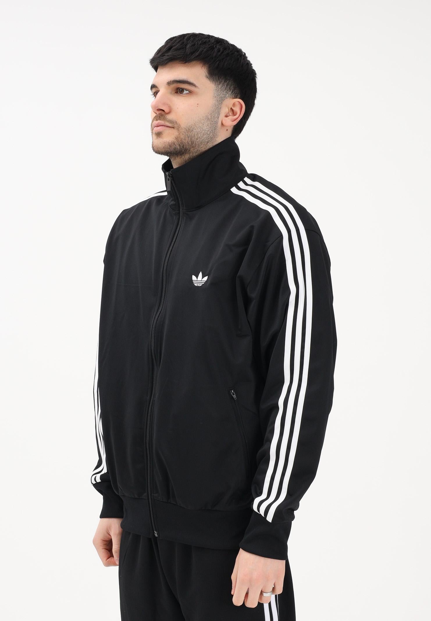 ADIDAS ORIGINALS Felpa con zip FIREBIRD nera da uomo KD8312 . ADIDAS ORIGINALS 