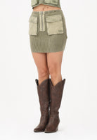 DIESEL Gonna corta verde militare per donna, ragazze e bambine stile cargo J02686KYA0D K511 DIESEL 