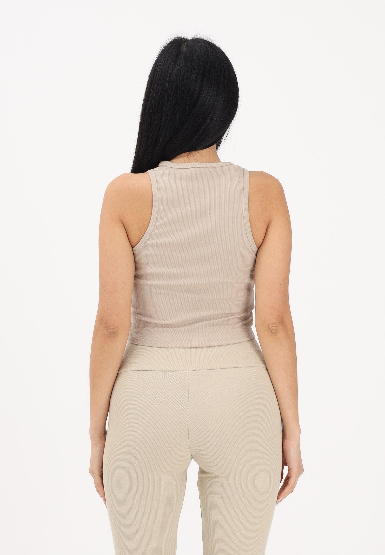 ADIDAS ORIGINALS Canotta Essentials Ribbed beige da donna KD3822 . ADIDAS ORIGINALS 