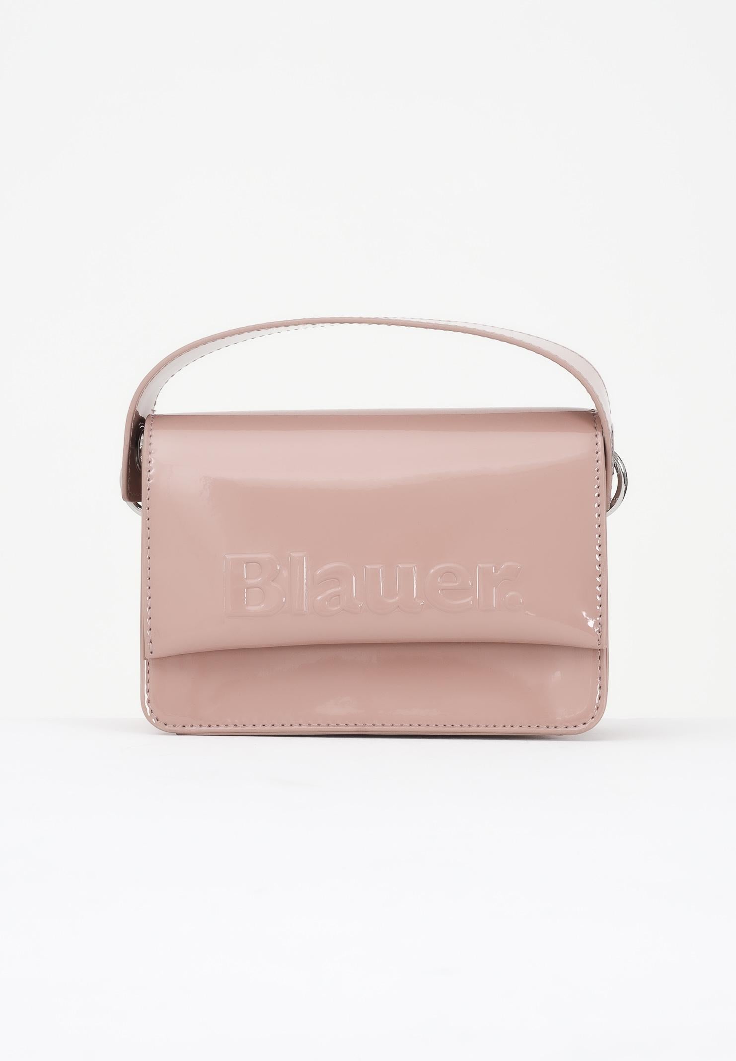 BLAUER Borsa a mano in vernice lucida nude da donna con logo F5MIN01LUXMIG NUD BLAUER 