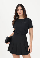 ARMANI EXCHANGE T-shirt a manica corta nera da donna con logo in strass XW002294AF17172 UC001 ARMANI EXCHANGE 