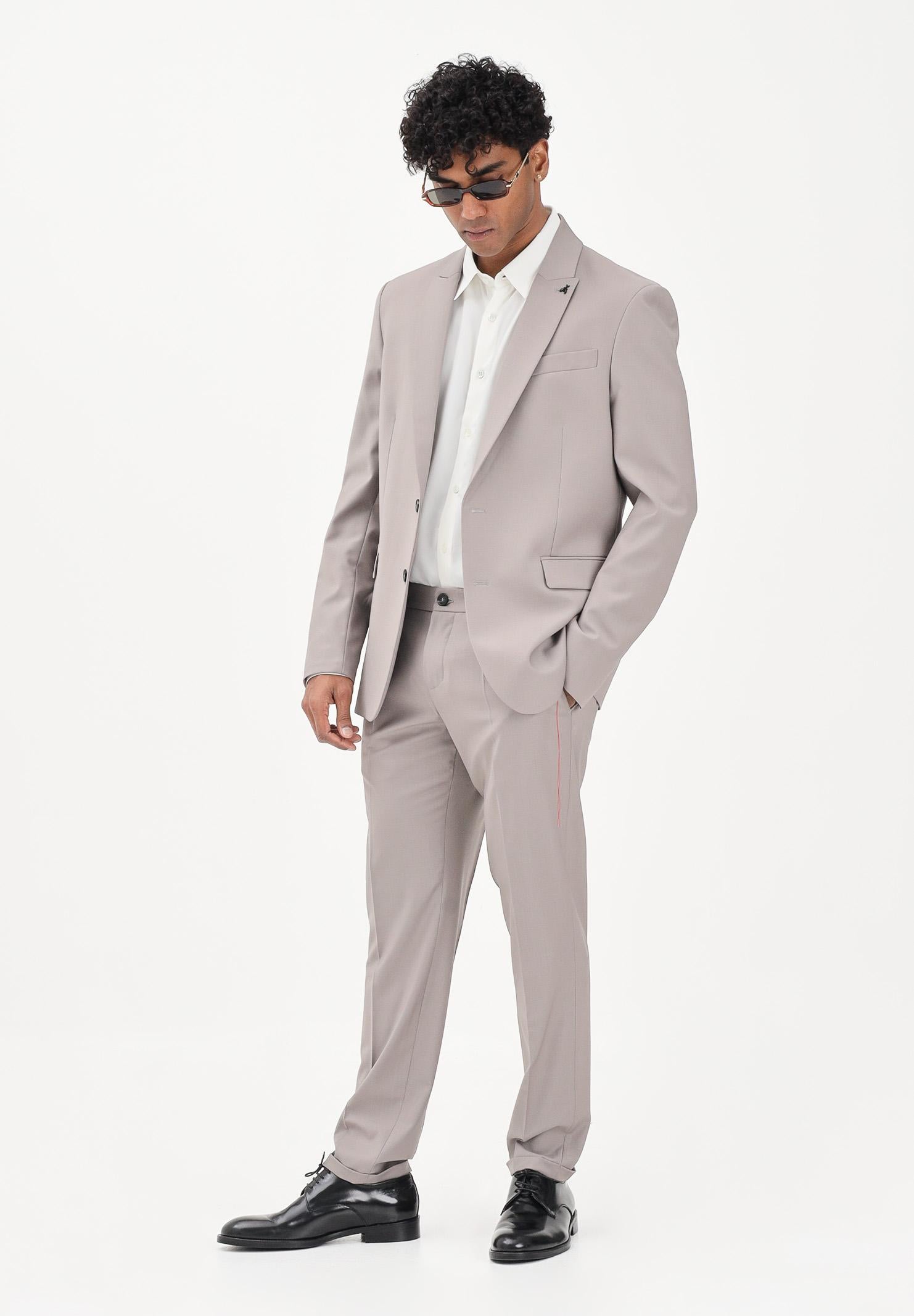 PATRIZIA PEPE Pantalone elegante fango da uomo 5PA429A1WK S184 PATRIZIA PEPE 