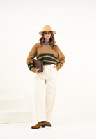 LACOSTE Maglioncino scollo a V cammello da uomo AH5180 9IQ LACOSTE 