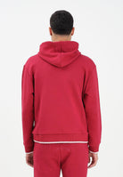 GCDS Felpa con cappuccio bordeaux per uomo e donna rifinita da logo impresso B2EW1905JD1 49 GCDS 