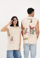 BARROW Canotta crema per uomo e donna con stampe S6BWUATH033 013 BARROW 