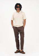 ENTRE AMIS Pantalone in lino marrone da uomo P26JAP5RENO2148 5174 ENTRE AMIS 