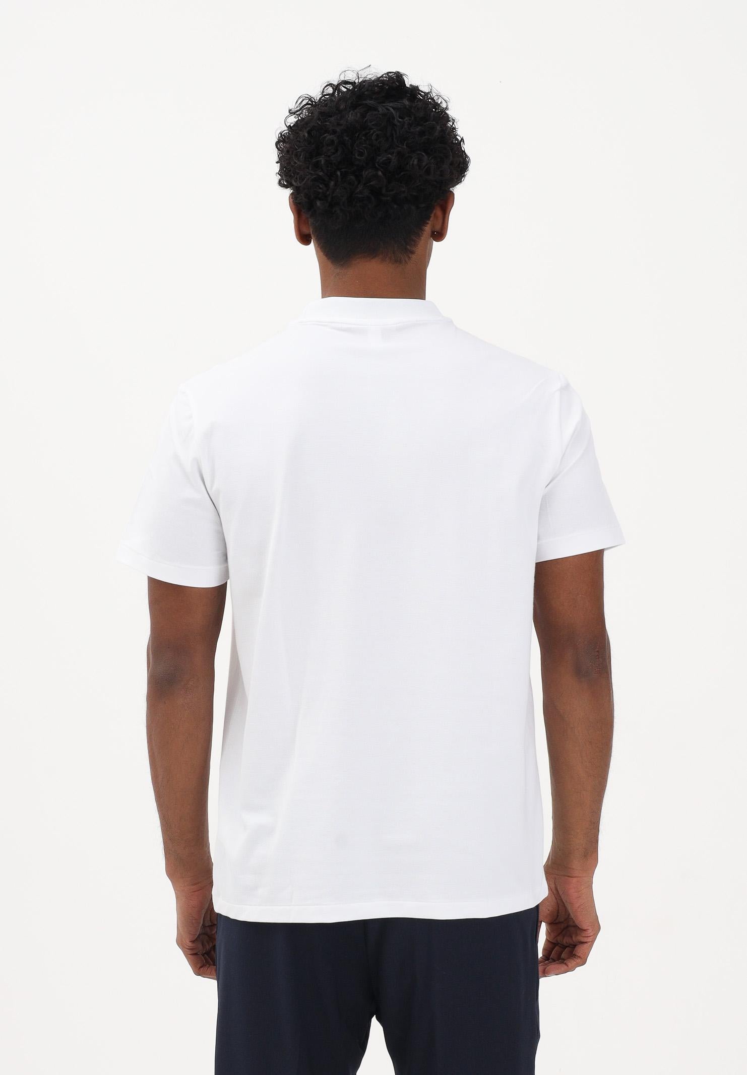 LACOSTE T-shirt a manica corta bianca da uomo in piqué con marchio jacquard TH5060 001 LACOSTE 