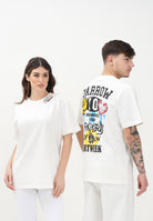 BARROW T-shirt a manica corta bianca per uomo e donna con maxi stampa S5BWUATH156 002 BARROW 