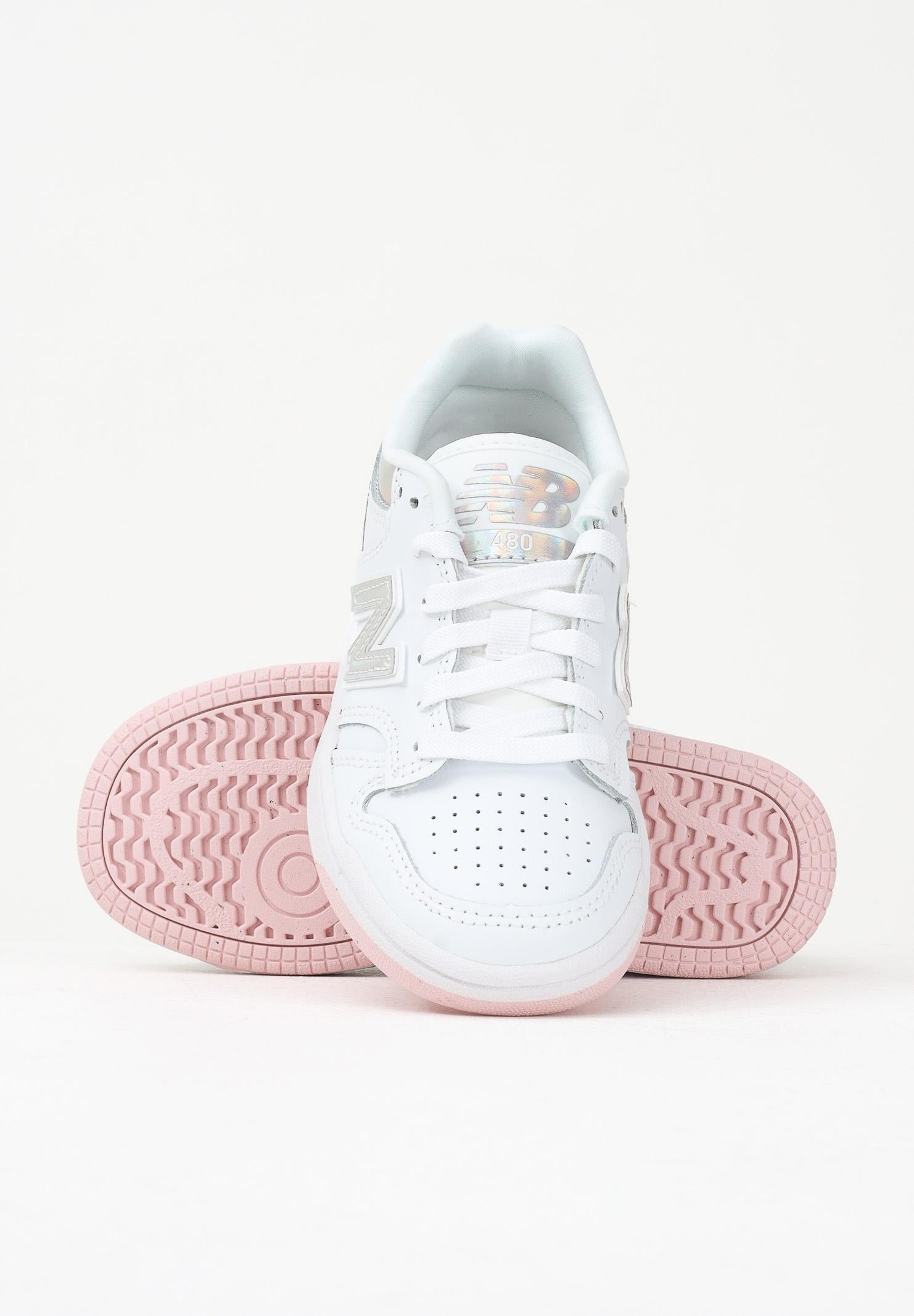 NEW BALANCE Sneakers 480 bianche da bambina PSB480KW . NEW BALANCE 