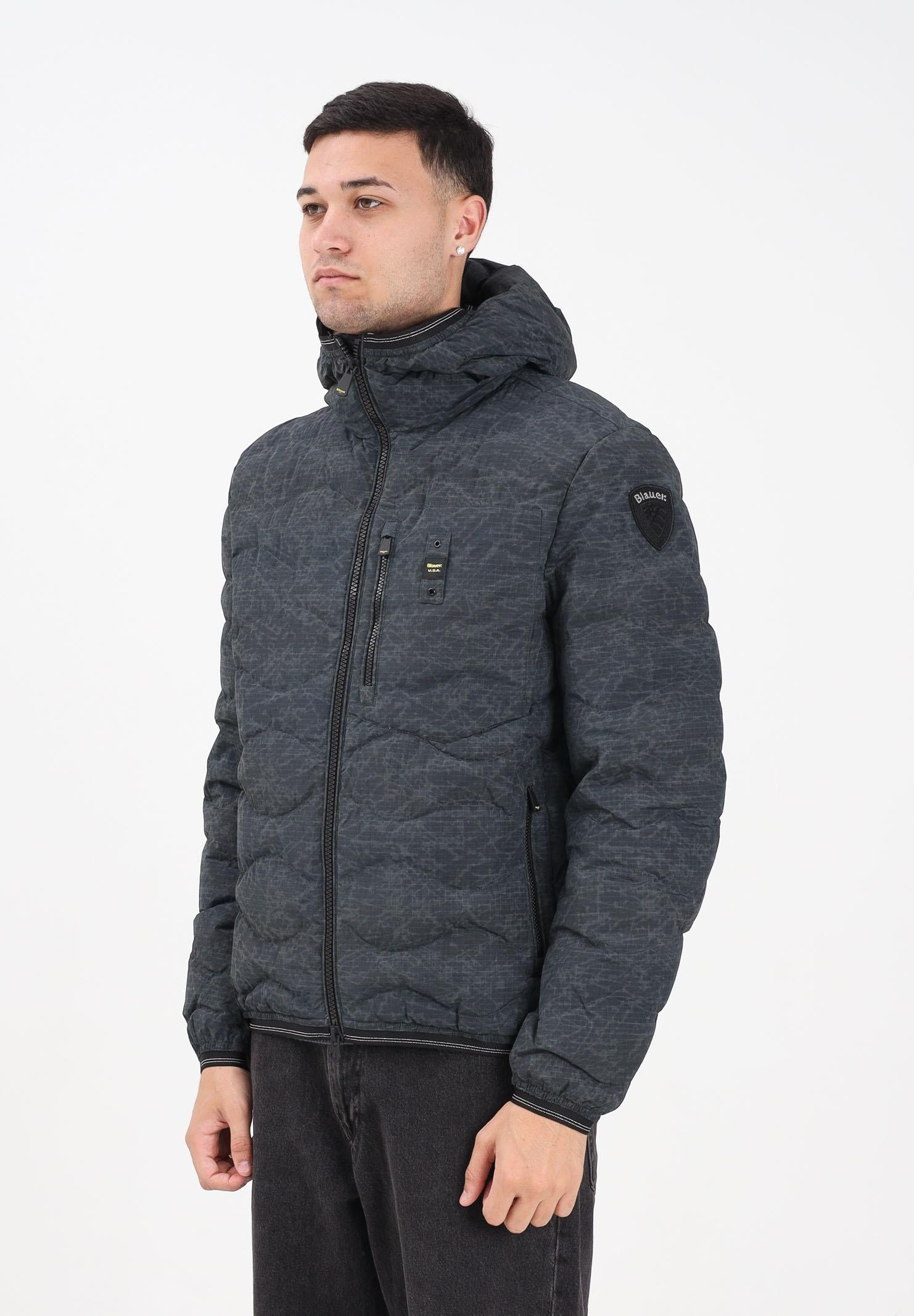 BLAUER Piumino WAX AD ONDE WAVE nero da uomo 25WBLUC03074-007314 999 BLAUER 