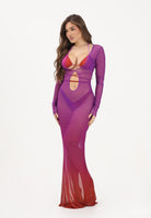 F**K Abito lungo sfumato viola e rosso da donna FK26-SW1858X81 . F**K 