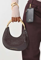 ELISABETTA FRANCHI Borsa a mano bordeaux da donna con stampa cocco BS29A56E2 EA4 ELISABETTA FRANCHI 