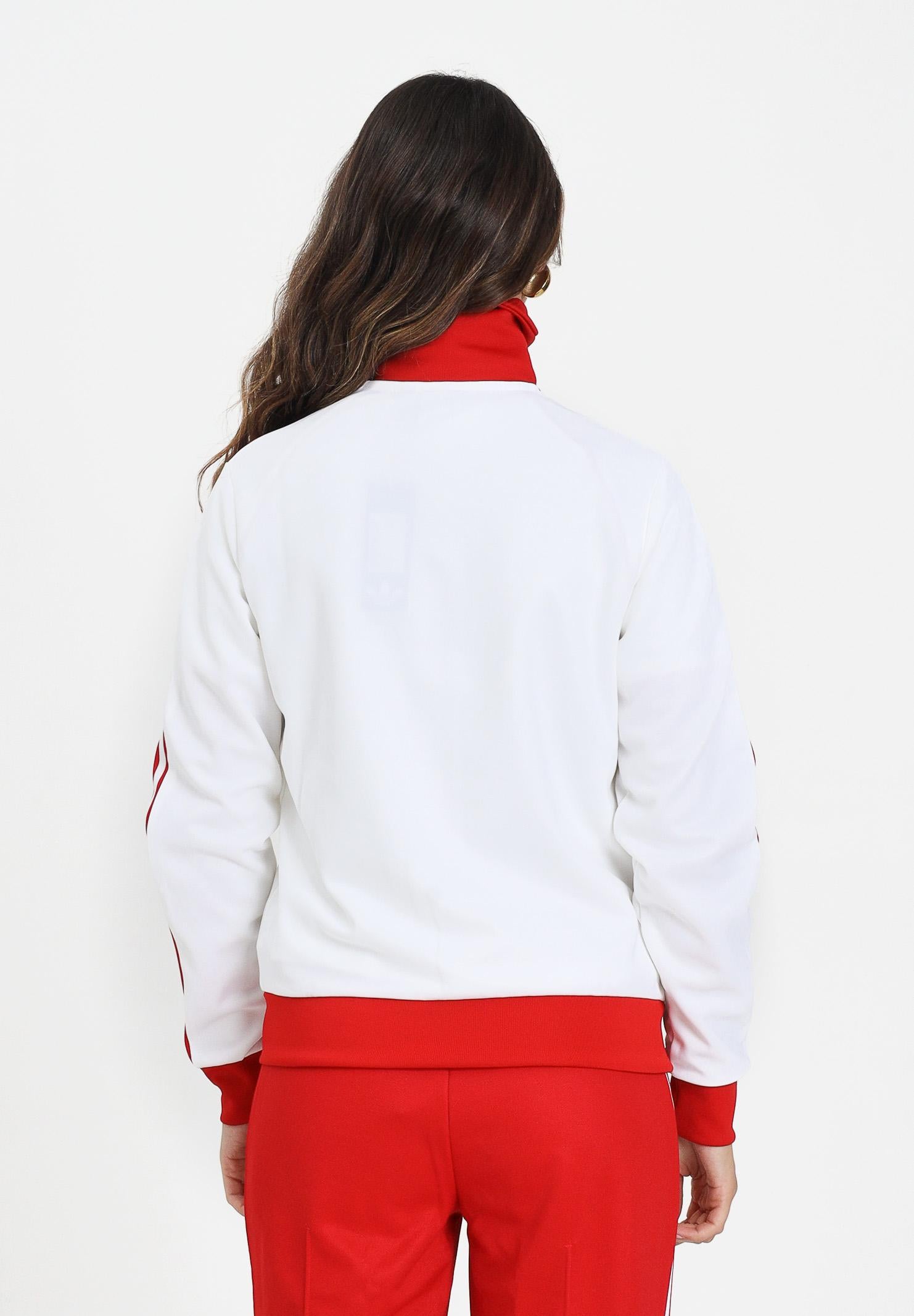 ADIDAS ORIGINALS Felpa con zip Heritage bianca da donna JX7849  ADIDAS ORIGINALS 