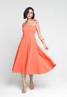 SANTAS Abito midi MEDELEINE corallo da donna PV2508 CORALLO SANTAS 