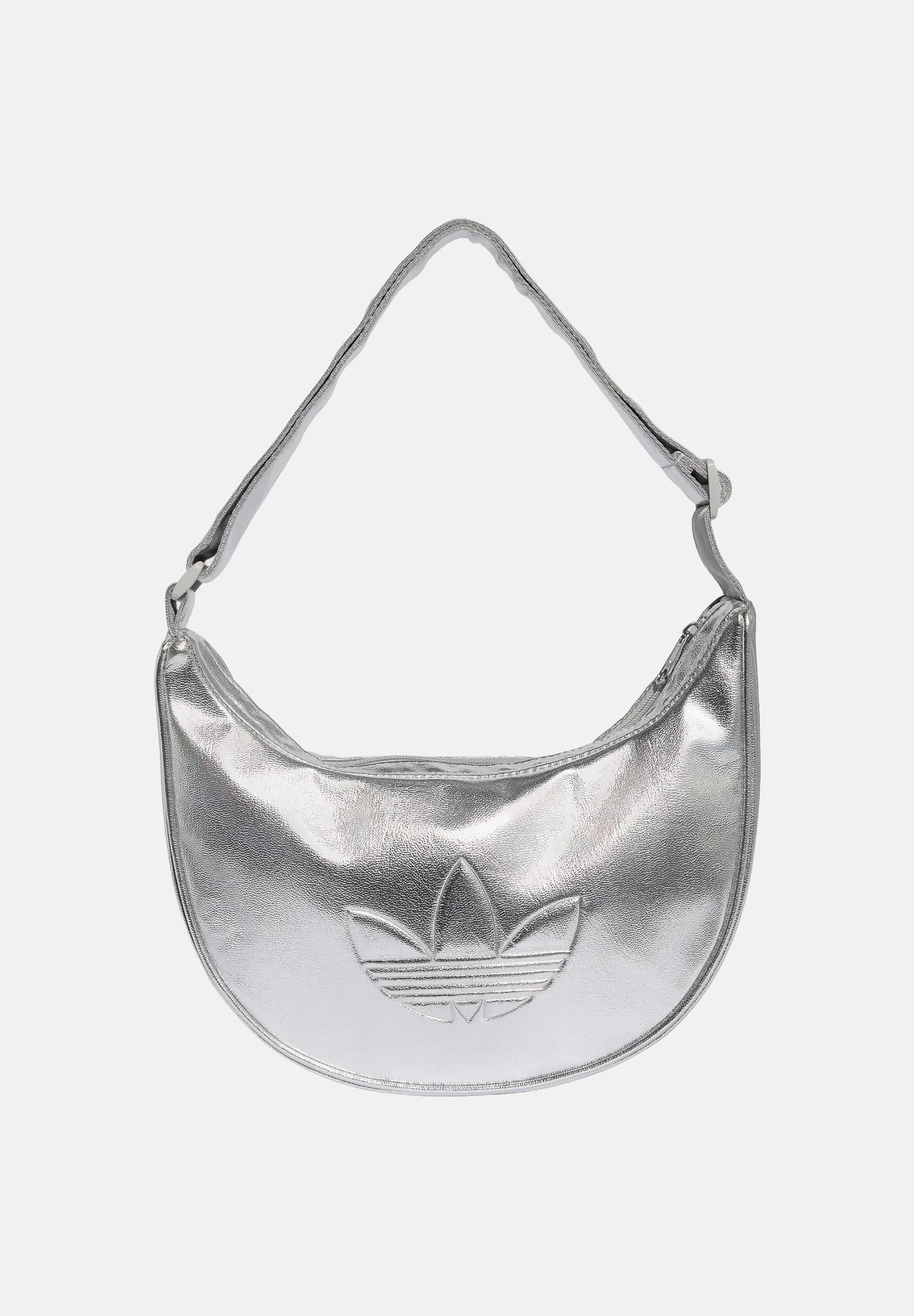 ADIDAS ORIGINALS borsa a spalla Adicolor Half Crescent Bag Metallic PU silver metallic argento donna. KR1562 . ADIDAS ORIGINALS 