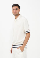 TOMMY HILFIGER Polo a manica corta panna da uomo con ricamo logo MW0MW41620 Z00 TOMMY HILFIGER 
